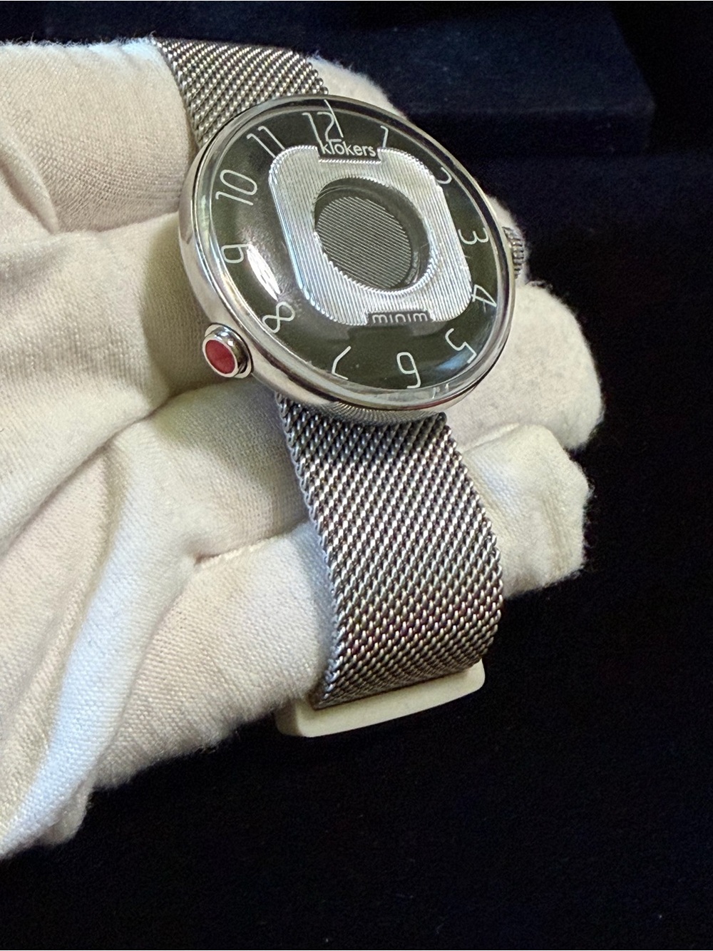 KLOK-08 Minim Swiss Made Watch with Adjustable Silver Mesh Band - Picture 3 of 10